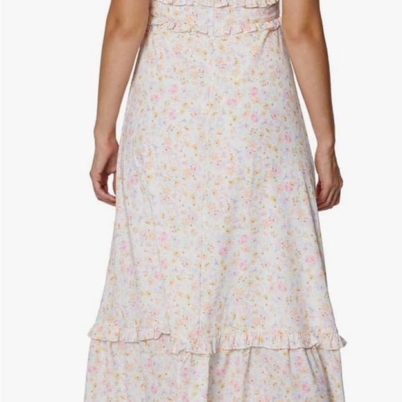 Bcbgeneration Floral Ruffle Strap Tiered Maxi Dress In Whimsical Fields Size 12 - Picture 2 of 7